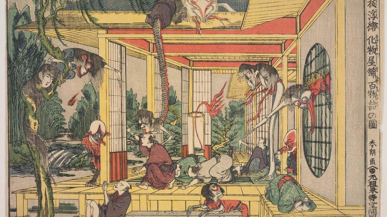 One Hundred Ghost Stories in a Haunted House (Shinpan uki-e bakemono yashiki hyaku monogatari no zu) Katsushika Hokusai (1760–1849)